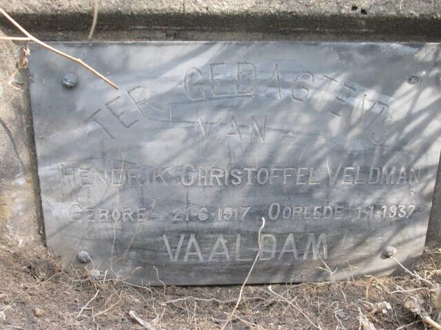 VELDMAN Hendrik Christoffel 1917-1937