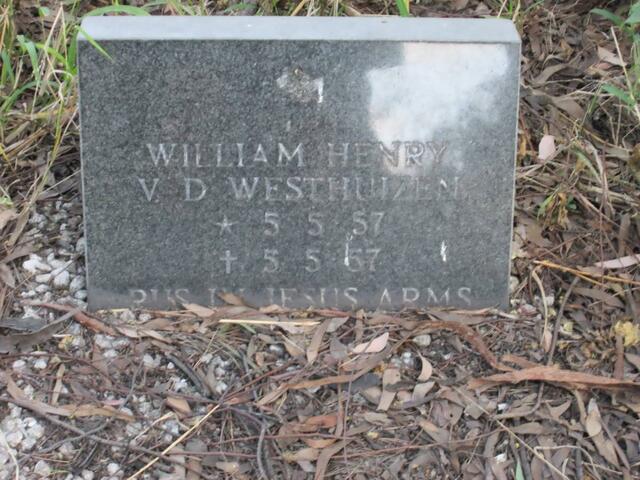 WESTHUIZEN William Henry, v.d. 1957-1957