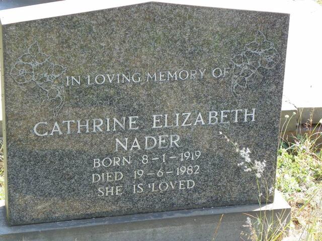 NADER Cathrine Elizabeth 1919-1982