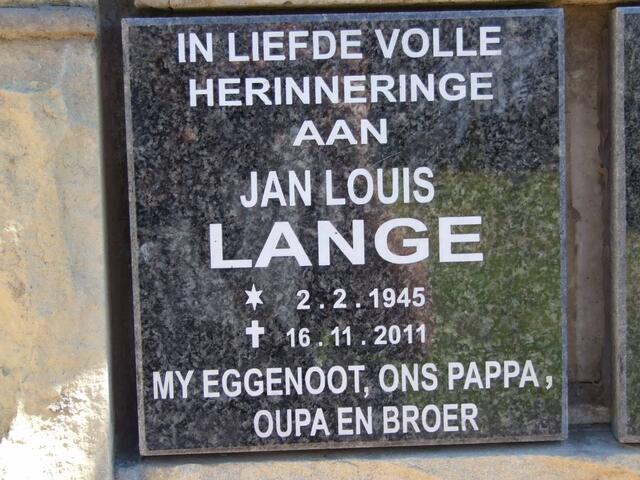 LANGE Jan louis 1945-2011