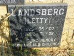 LANDSBERG Letty 1925-2002