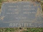 ROESTOFF Adriaan P. 1894-1982 & Aletta J.E. 1898-1966