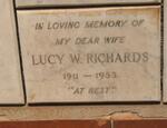 RICHARDS Lucy W. 1911-1953