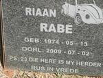 RABE Riaan 1974-2009