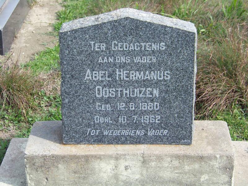 OOSTHUIZEN Abel Hermanus 1880-1962
