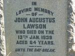 LAWSON John Augustus -1939