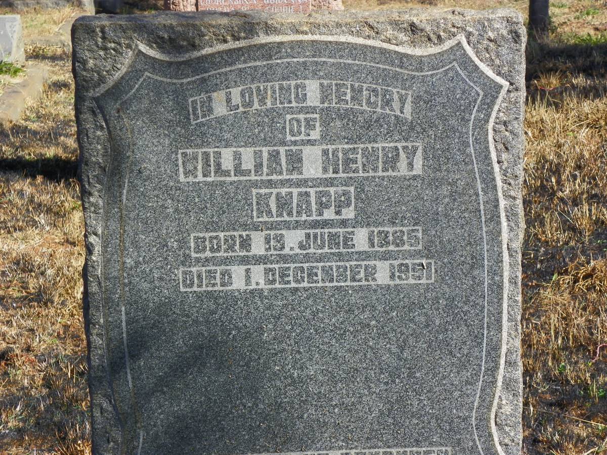 KNAPP William Henry 1885-1951