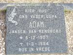 RENSBURG Adam, Jansen van 1907-1984