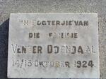 VENTER :: ODENDAAL dogtertjie 1924-1924