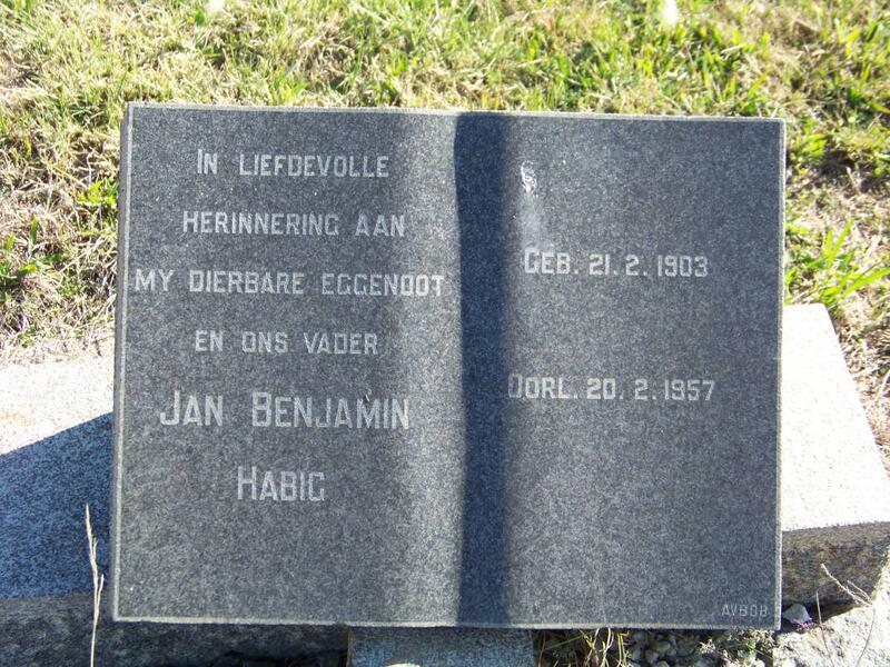 HABIG Jan Benjamin 1903-1957