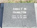 HAMILTON Anna F.M. 1914-1980