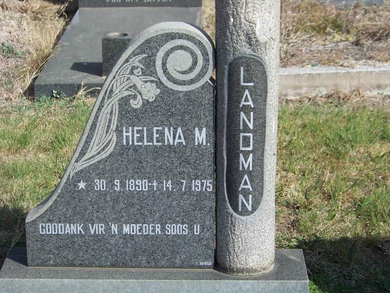 LANDMAN Helena M. 1890-1975