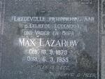 LAZAROW Max 1873-1955