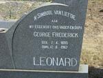 LEONARD George Frederick 1895-1967