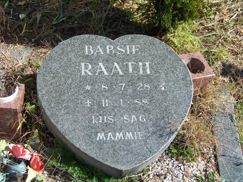 RAATH Babsie 1928-1988