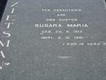 ZIETSMAN Susara Maria 1913-1981