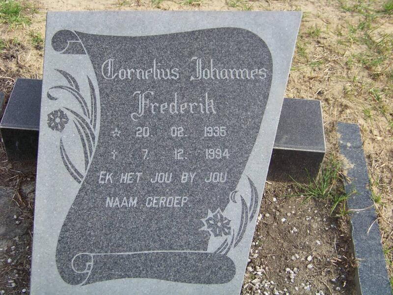 FOURIE Cornelius Johannes Frederik 1935-1994