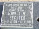 HECHTER Maria I.M. 1914-1999