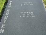 ROOYEN Ignatius, van 1924- & Tryntjie 1924-2006