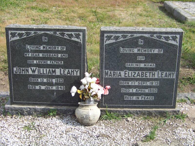 LEAHY John William 1863-1943 & Maria Elizabeth 1873-1950