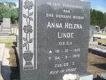 LINDE Anna Helena nee ELS 1901-1978
