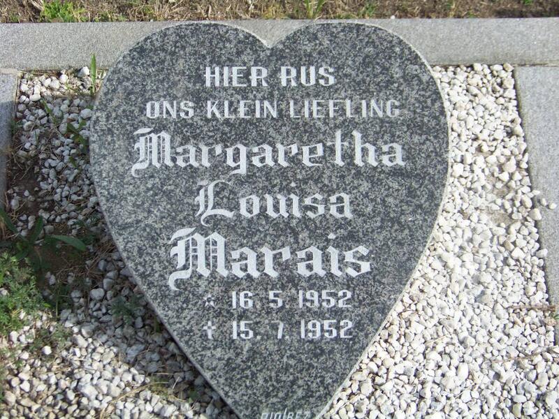 MARAIS Margaretha Louisa 1952-1952