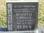 AYRES Henrietta Cornelia 1905-1984
