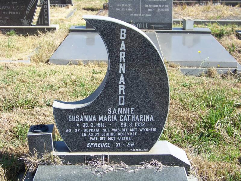 BARNARD Susanna Maria Catharina 1911-1992