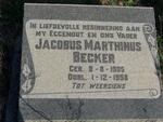 BECKER Jacobus Marthinus 1905-1958