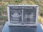 BROODRYK Maria Magdalena Susanna nee VAN DEN BERG 1917-2008