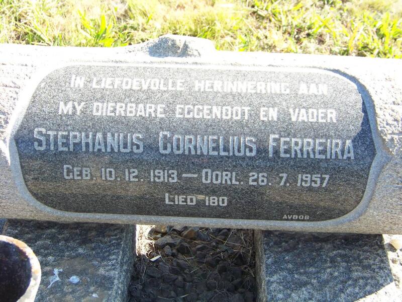 FERREIRA Stephanus Cornelius 1913-1957