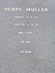 MULLER Henry 1894-1972
