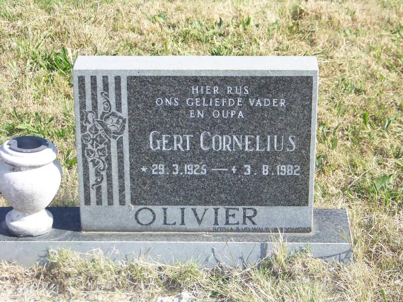 OLIVIER Gert Cornelius 1925-1982
