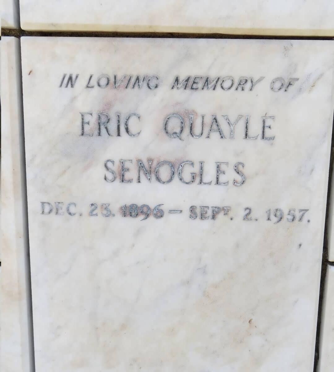 SENOGLES Eric Quayle 1896-1957
