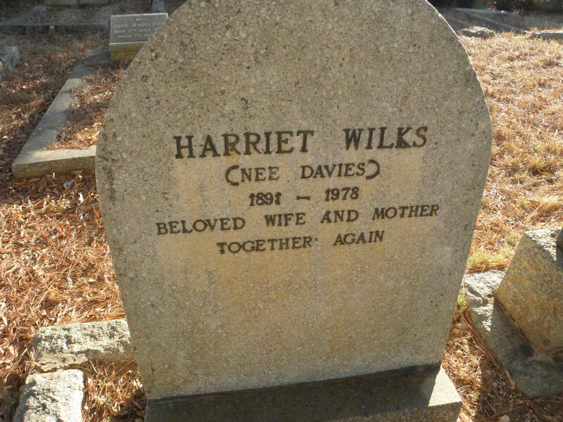 WILKS Harriet nee DAVIES 1891-1978