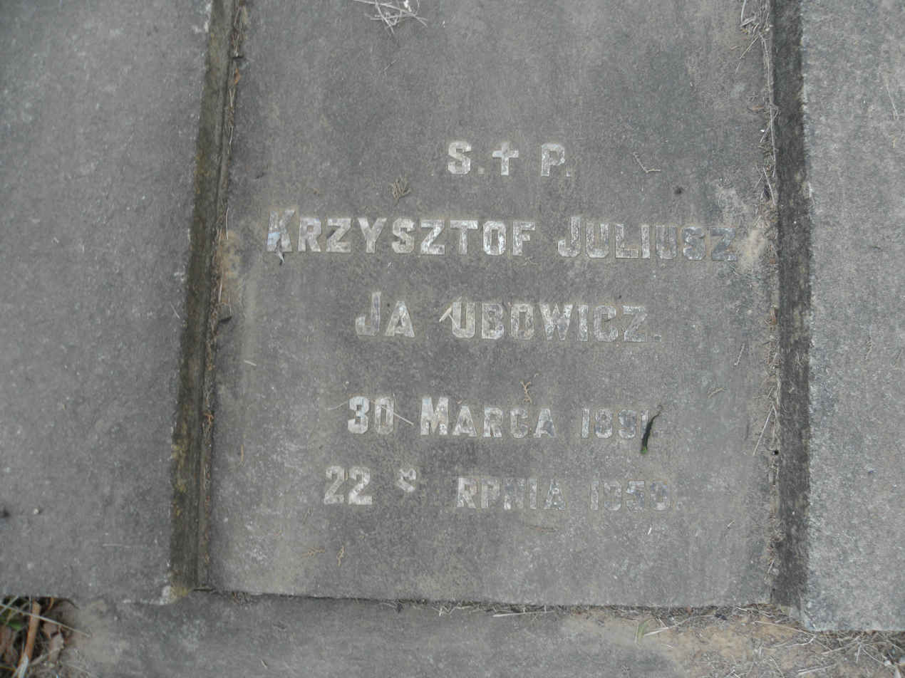 JA UBOWICZ Krzysztof Julius 19?1-195?