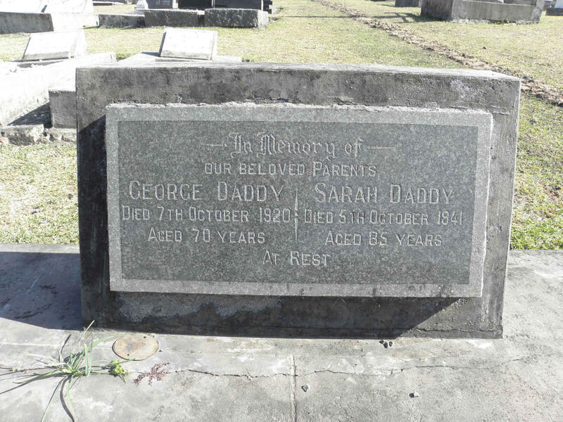 DADDY George -1920 & Sarah -1941