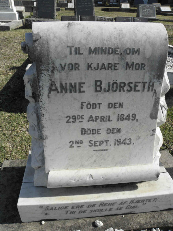 BJORSETH Anne 1849-1943