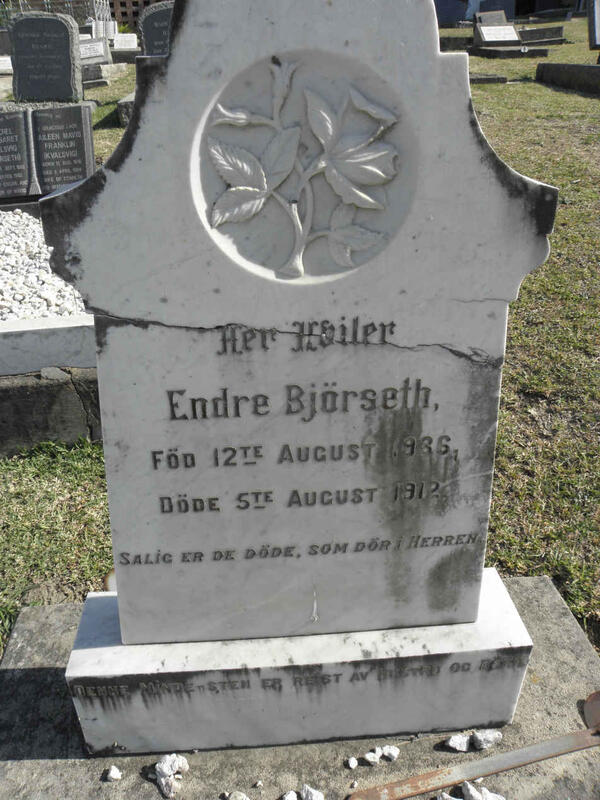 BJORSETH Endre 1836-1912