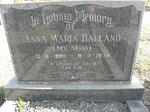 HALLAND Anna Maria nee NERO 1880-1974