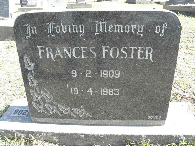 FOSTER Frances 1909-1983