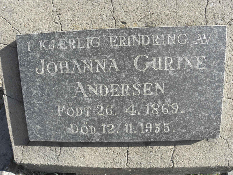 ANDERSEN Johanna Gurine 1869-1955
