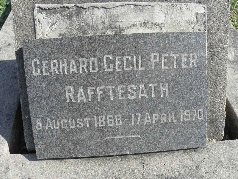 RAFFTESATH Gerhard Cecil Peter 1888-1970