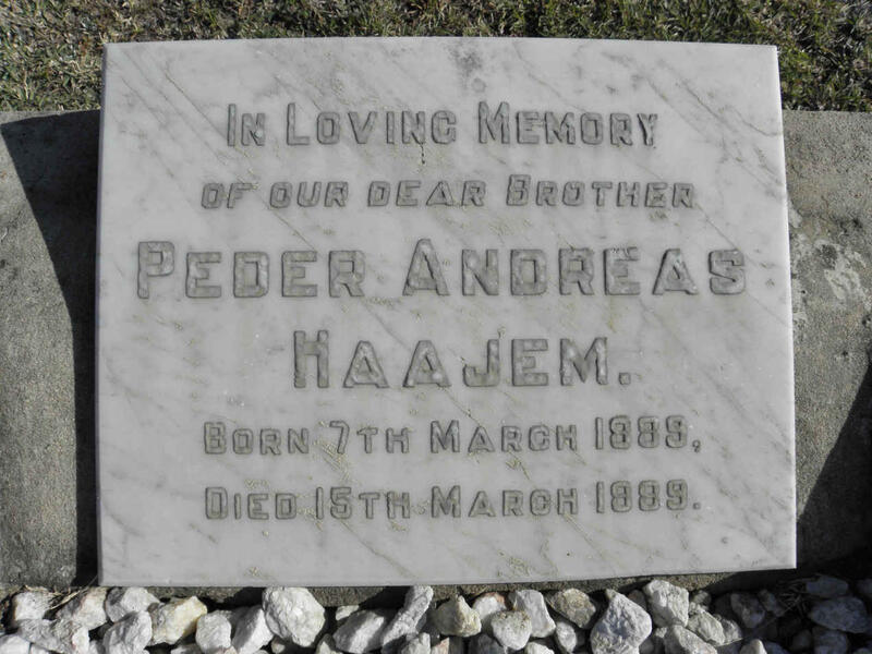 HAAJEM Peder Andreas 1889-1889