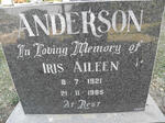 ANDERSON Iris Aileen 1921-1985