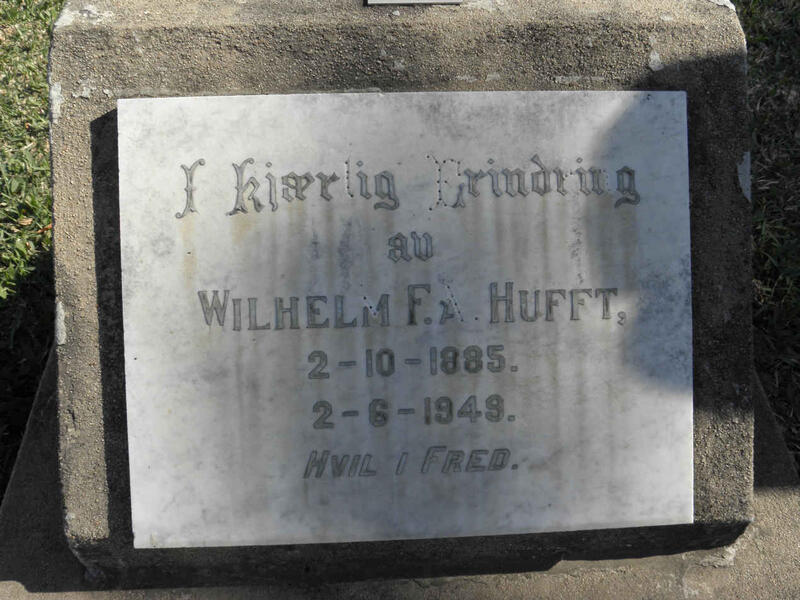 HUFFT Wilhelm F.A. 1885-1949