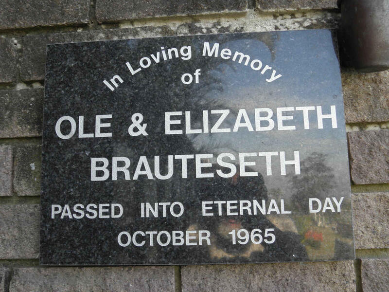 BRAUTESETH Ole -1965 & Elizabeth -1965