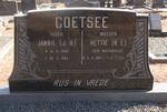 COETSEE J.H. 1902-1983 & H.E. neé RAUTENBACH 1907-1985