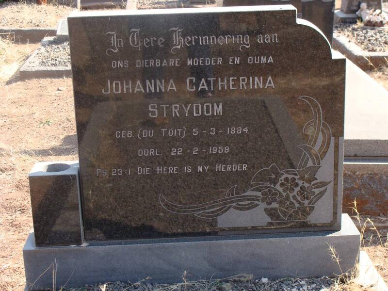 STRYDOM Johanna Catherina nee TOIT du 1884-1959