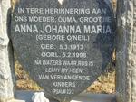 LANGE Anna Johanna Maria, de nee O'NEIL 1913-1998